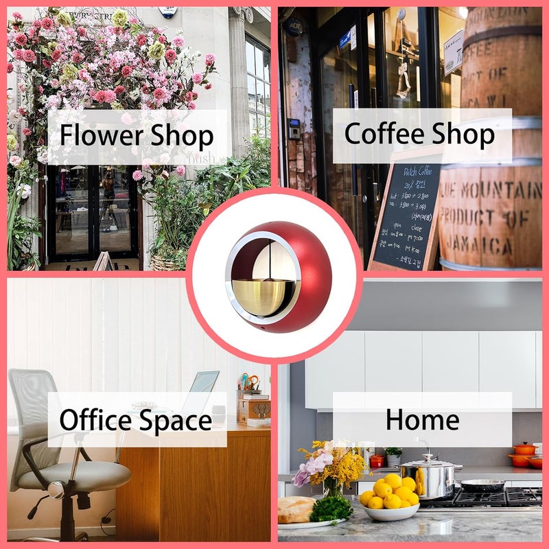 Cizenal Shopkeepers Bell for Door Opening, Door Chime for Business When Entering, Easy to Install Magnetic Doorbell, Unique Business Decorations and Entrance Hanging Decorations- Creative Gift (Red) - Image 2
